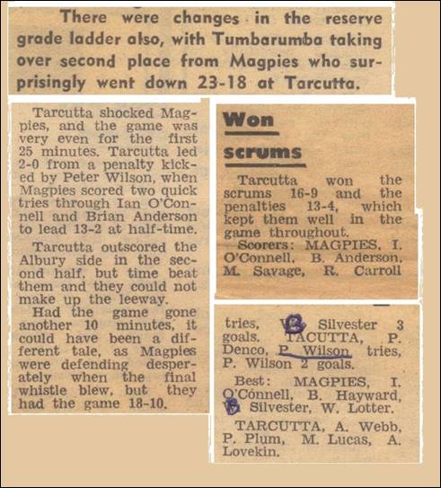 1975 R11 Magpies v Tarcutta