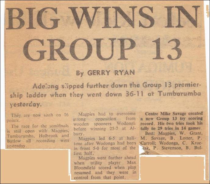 1975 R14 Magpies v Wodonga