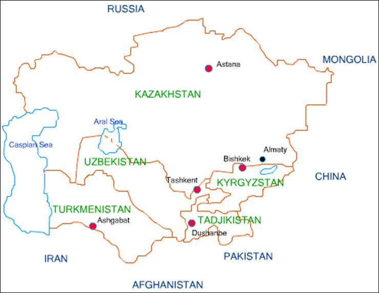 Central Asia Map
